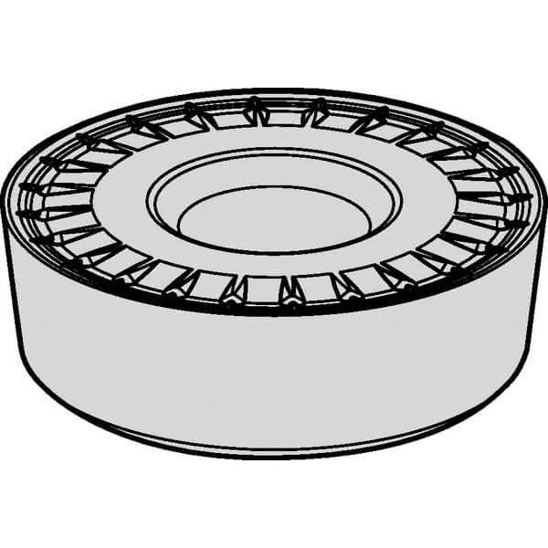 Kennametal - RCMT2006 UP Grade KCK15B Carbide Turning Insert - TiCN/Al2O3/TiOCN Finish, Round, 20mm Inscr Circle, 1/4" Thick - Eagle Tool & Supply