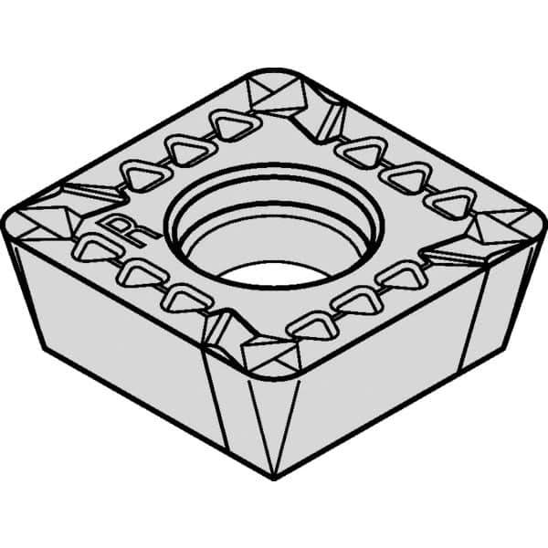Kennametal - SDET43 GB2 Grade KCPM40 Carbide Milling Insert - TiAlN/AlCrN Finish, 3/16" Thick, 1/2" Inscribed Circle, 1/32" Corner Radius - Eagle Tool & Supply