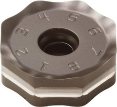 Seco - ONMU090520 M12 Grade MS2500 Carbide Milling Insert - TiCN/Al2O3 Finish, 0.228" Thick, 0.472" Inscribed Circle - Eagle Tool & Supply