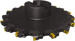 Seco - Shell Mount Connection, 5/16" Cutting Width, 2.2" Depth of Cut, 8" Cutter Diam, 1-1/2" Hole Diam, 7 Tooth Indexable Slotting Cutter - R335.18 Toolholder, LNK.. 05.. Insert, Neutral Cutting Direction - Eagle Tool & Supply