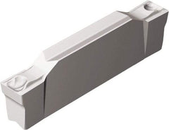 Sandvik Coromant - E2N123 GF Grade H13A, 2mm Cutting Width Carbide Grooving Insert - 19.2mm Max Depth of Cut, Neutral, 0.4mm Corner Radius, Uncoated - Eagle Tool & Supply