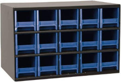 Akro-Mils - 15 Drawer, Small Parts Cabinet - 11" Deep x 17" Wide x 11" High - Eagle Tool & Supply