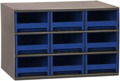 Akro-Mils - 9 Drawer, Small Parts Cabinet - 11" Deep x 17" Wide x 11" High - Eagle Tool & Supply