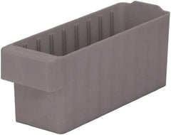 Akro-Mils - 15 Lb. Load Capacity, 11-5/8" Deep, Gray Polymer Drawer Bin - 4-5/8" High x 3-3/4" Wide x 11-5/8" Long - Eagle Tool & Supply