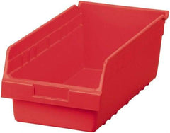 Akro-Mils - 17-7/8" Deep, Red Polymer Hopper Shelf Bin - 6" High x 8-3/8" Wide x 17-7/8" Long - Eagle Tool & Supply