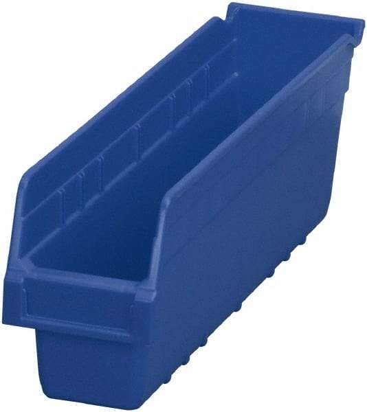 Akro-Mils - 17-7/8" Deep, Blue Polymer Hopper Shelf Bin - 6" High x 4-1/8" Wide x 17-7/8" Long - Eagle Tool & Supply