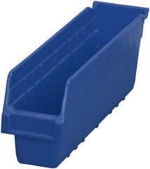 Akro-Mils - 17-7/8" Deep, Blue Polymer Hopper Shelf Bin - 6" High x 4-1/8" Wide x 17-7/8" Long - Eagle Tool & Supply