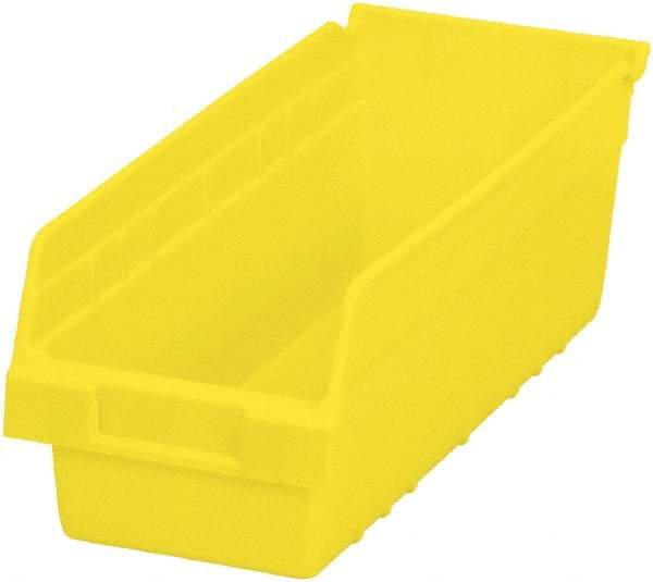 Akro-Mils - 17-7/8" Deep, Yellow Polymer Hopper Shelf Bin - 6" High x 6-5/8" Wide x 17-7/8" Long - Eagle Tool & Supply