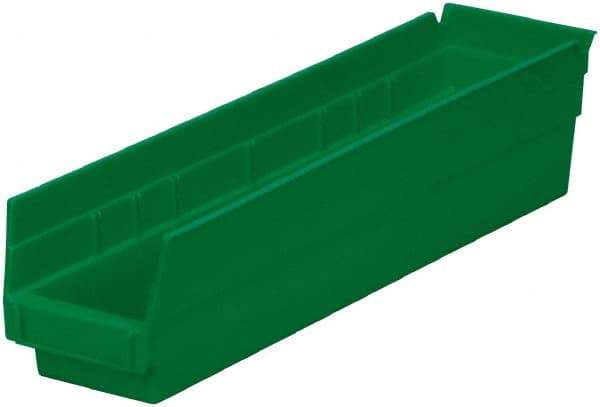 Akro-Mils - 123 Lb. Load Capacity, 17-7/8" Deep, Green Hopper Shelf Bin - 4" High x 4-1/8" Wide x 17-7/8" Long - Eagle Tool & Supply