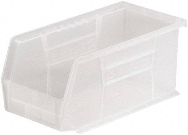 Akro-Mils - 30 Lb. Load Capacity, 10-7/8" Deep, Clear Polymer Hopper Stacking Bin - 5" High x 5-1/2" Wide x 10-7/8" Long - Eagle Tool & Supply