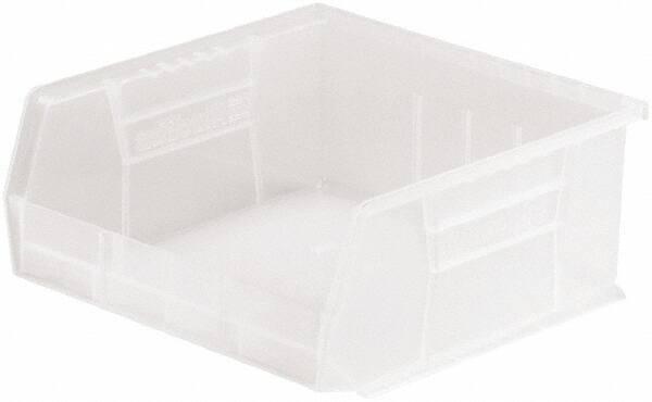 Akro-Mils - 50 Lb. Load Capacity, 10-7/8" Deep, Clear Polymer Hopper Stacking Bin - 5" High x 11" Wide x 10-7/8" Long - Eagle Tool & Supply