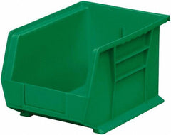 Akro-Mils - 50 Lb. Load Capacity, 10-3/4" Deep, Green Polymer Hopper Stacking Bin - 7" High x 8-1/4" Wide x 10-3/4" Long - Eagle Tool & Supply