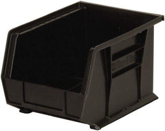 Akro-Mils - 50 Lb. Load Capacity, 10-3/4" Deep, Black Polymer Hopper Stacking Bin - 7" High x 8-1/4" Wide x 10-3/4" Long - Eagle Tool & Supply