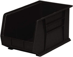 Akro-Mils - 60 Lb. Load Capacity, 18" Deep, Black Polymer Hopper Stacking Bin - 10" High x 11" Wide x 18" Long - Eagle Tool & Supply