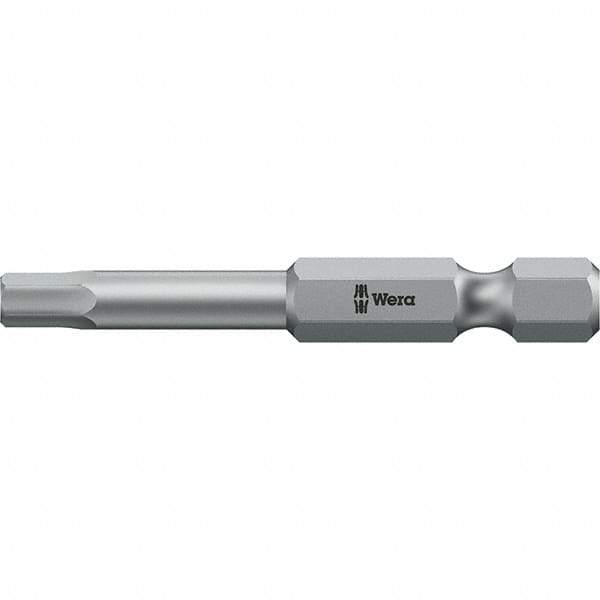 Wera - 3/64" Hex Screwdriver Bit - 1/4" Drive, 50mm OAL - Eagle Tool & Supply