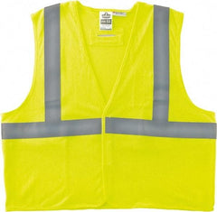Ergodyne - Size 4X/5XL Flame Resistant/Retardant Lime Mesh General Purpose Vest - 58 to 64" Chest, ANSI/ISEA 107, Hook & Loop Closure, 2 Pockets, Polyester - Eagle Tool & Supply