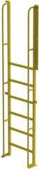 TRI-ARC - 112" 7 Step Configurable Crossover Ladder - 90° Incline, 1,000 Lb Capacity, 70" Platform Height, 30" Base Width x 15" Base Depth, Perforated Tread - Eagle Tool & Supply