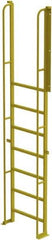 TRI-ARC - 132" 9 Step Configurable Crossover Ladder - 90° Incline, 1,000 Lb Capacity, 90" Platform Height, 30" Base Width x 15" Base Depth, Perforated Tread - Eagle Tool & Supply