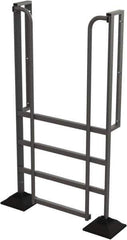 TRI-ARC - 82" 4 Step Configurable Rooftop Ladder - 90° Incline, 500 Lb Capacity, 40" Platform Height, 52-1/4" Base Width x 26" Base Depth, Perforated Tread - Eagle Tool & Supply