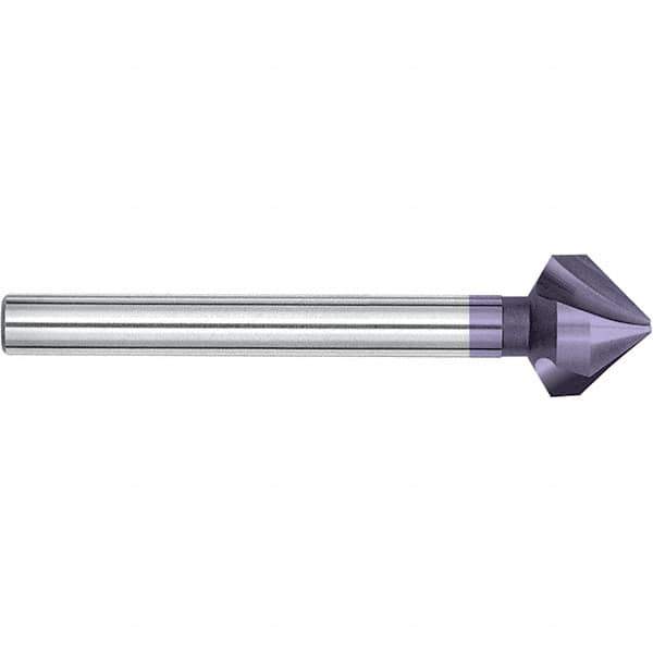 Magafor - 8.3mm Head Diam, 5/16" Shank Diam, 90° Cobalt Countersink - 3-3/8" OAL, Single End, Straight Shank, Right Hand Cut - Eagle Tool & Supply