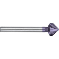 Magafor - 25mm Head Diam, 25/32" Shank Diam, 90° Cobalt Countersink - 4-11/16" OAL, Single End, Straight Shank, Right Hand Cut - Eagle Tool & Supply