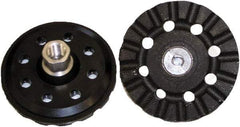 3M - 4" Diam Disc Backing Pad - 5/8" Shank Diam, Hard Density, 15,000 RPM, Roloc TR Compatible - Eagle Tool & Supply