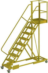 TRI-ARC - 132" 9 Step Configurable Cantilever Ladder - Supported, 300 Lb Capacity, 90" Platform Height, 30" Base Width x 97" Base Depth, Serrated - Eagle Tool & Supply