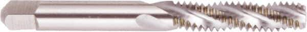 Regal Cutting Tools - #5-40 UNC 2 Flute 2B Bottoming Spiral Flute Tap - High Speed Steel, Bright Finish, 1-15/16" OAL, Right Hand Flute, Right Hand Thread, H2 - Exact Industrial Supply