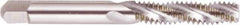 Regal Cutting Tools - 5/16-18 UNC 3 Flute 3B Bottoming Spiral Flute Tap - High Speed Steel, Bright Finish, 2-23/32" OAL, Right Hand Flute, Right Hand Thread, H3 - Exact Industrial Supply