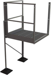 TRI-ARC - 50" 5 Step Turn Platform - Rooftop, 500 Lb Capacity, 50" Platform Height, 52-3/4" Base Width x 40" Base Depth, Serrated - Eagle Tool & Supply