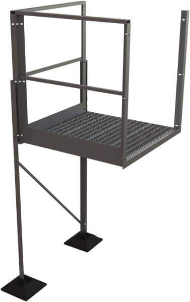 TRI-ARC - 60" 6 Step Turn Platform - Rooftop, 500 Lb Capacity, 60" Platform Height, 52-3/4" Base Width x 40" Base Depth, Serrated - Eagle Tool & Supply