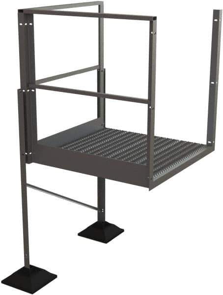 TRI-ARC - 40" 4 Step Turn Platform - Rooftop, 500 Lb Capacity, 40" Platform Height, 52-3/4" Base Width x 40" Base Depth, Serrated - Eagle Tool & Supply
