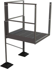TRI-ARC - 40" 4 Step Turn Platform - Rooftop, 500 Lb Capacity, 40" Platform Height, 52-3/4" Base Width x 40" Base Depth, Serrated - Eagle Tool & Supply