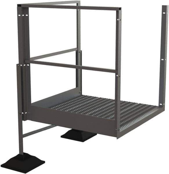 TRI-ARC - 20" 2 Step Turn Platform - Rooftop, 500 Lb Capacity, 20" Platform Height, 52-3/4" Base Width x 40" Base Depth, Serrated - Eagle Tool & Supply