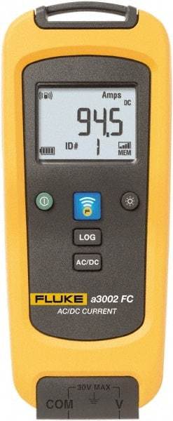 Fluke - FLK-A3002 FC, CAT IV, CAT III, Digital True RMS Wireless Clamp Meter with Clamp On Jaws - 600 AC Amps, 1000 DC Amps, Measures Current - Eagle Tool & Supply