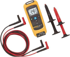 Fluke - 6 VDC to 1,000 VDC, Voltage Tester - LCD Display, +/-0.09 (up to 1,000 V), 0.15 (1,000 V)% Basic DC Accuracy, AA Power Supply - Eagle Tool & Supply