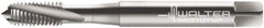Walter-Prototyp - M5x0.80 Metric 3 Flute 6H Modified Bottoming Spiral Flute Tap - Cobalt, Bright Finish, 70mm OAL, Right Hand Flute, Right Hand Thread, Series 20410 - Exact Industrial Supply