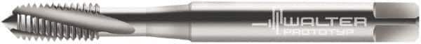 Walter-Prototyp - M7x1.00 Metric 3 Flute 6H Modified Bottoming Spiral Flute Tap - Cobalt, Bright Finish, 80mm OAL, Right Hand Flute, Right Hand Thread, Series 20410 - Exact Industrial Supply