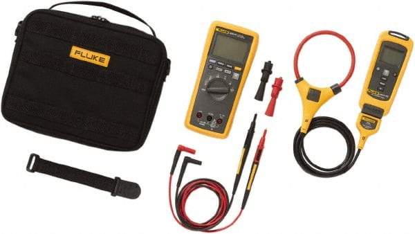 Fluke - 5 Piece, FC Wireless AC Current Clamp Kit - 1,000 Volt Max, LCD Display - Eagle Tool & Supply