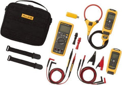 Fluke - 9 Piece, FC Series Wireless Multimeter Kit - 1,000 Volt Max, LCD Display - Eagle Tool & Supply