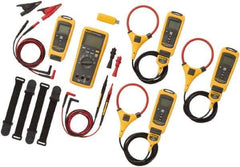 Fluke - 9 Piece, FC Series Wireless Multimeter Kit - 1,000 Volt Max, LCD Display - Eagle Tool & Supply