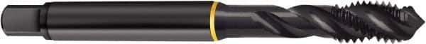 Guhring - 1-12 UNF 2B/3B Modified Bottoming Spiral Flute Tap - Cobalt, Oxide Finish, 5.13" OAL, Right Hand Flute, Right Hand Thread, H4, Series 4409 - Eagle Tool & Supply