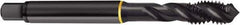 Guhring - 1-12 UNF 2B/3B Modified Bottoming Spiral Flute Tap - Cobalt, Oxide Finish, 5.13" OAL, Right Hand Flute, Right Hand Thread, H4, Series 4409 - Eagle Tool & Supply
