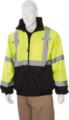 OccuNomix - Size 4XL Cold Weather & High Visibility Jacket - High Visbility Yellow, Polyester, Zipper Closure - Eagle Tool & Supply