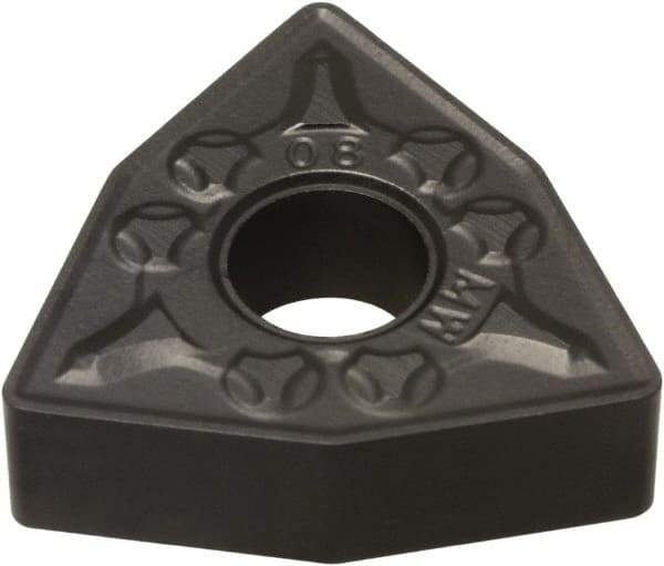 Hertel - WNMG332 LW Grade HC1150T Carbide Turning Insert - 80° Trigon, 3/8" Inscr Circle, 3/16" Thick, 1/32" Corner Radius - Eagle Tool & Supply