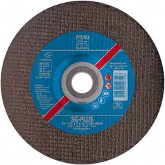 PFERD - 46 Grit, 4-1/2" Wheel Diam, 7/8" Arbor Hole, Type 27 Depressed Center Wheel - Aluminum Oxide - Eagle Tool & Supply