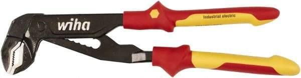 Wiha - 10" OAL, 2" Max Capacity, Water Pump Tongue & Groove Pliers - Straight Straight, Soft Grip Handles - Eagle Tool & Supply