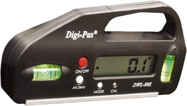 Digi-Pas - 90° Max Measurement Electronic Inclinometer - Pocket Sized, Digital - Eagle Tool & Supply