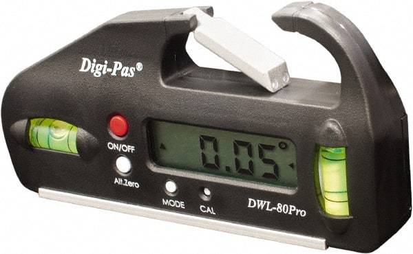 Digi-Pas - 90° Max Measurement Electronic Inclinometer - Pocket Sized, Digital - Eagle Tool & Supply