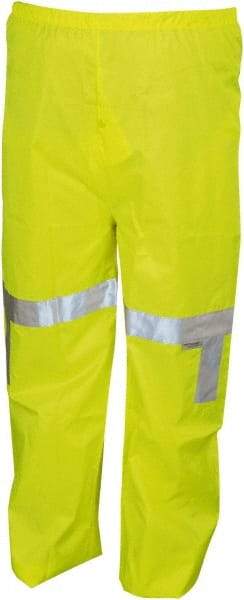 MCR Safety - Size XL, High Visibility Lime, Rain Pants - No Pockets - Eagle Tool & Supply